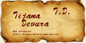 Tijana Devura vizit kartica